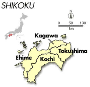 Carte de Shikoku